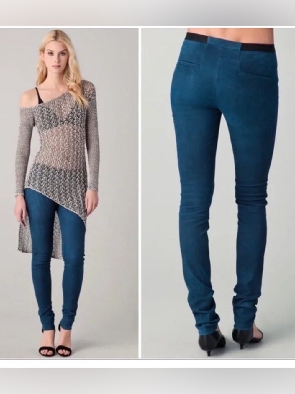 Helmut Lang 100% Lamb Leather Pants